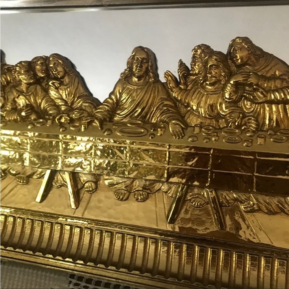 Vintage Last Supper Gold 3D Mirror‼️FINAL SALE - Picture 6 of 10
